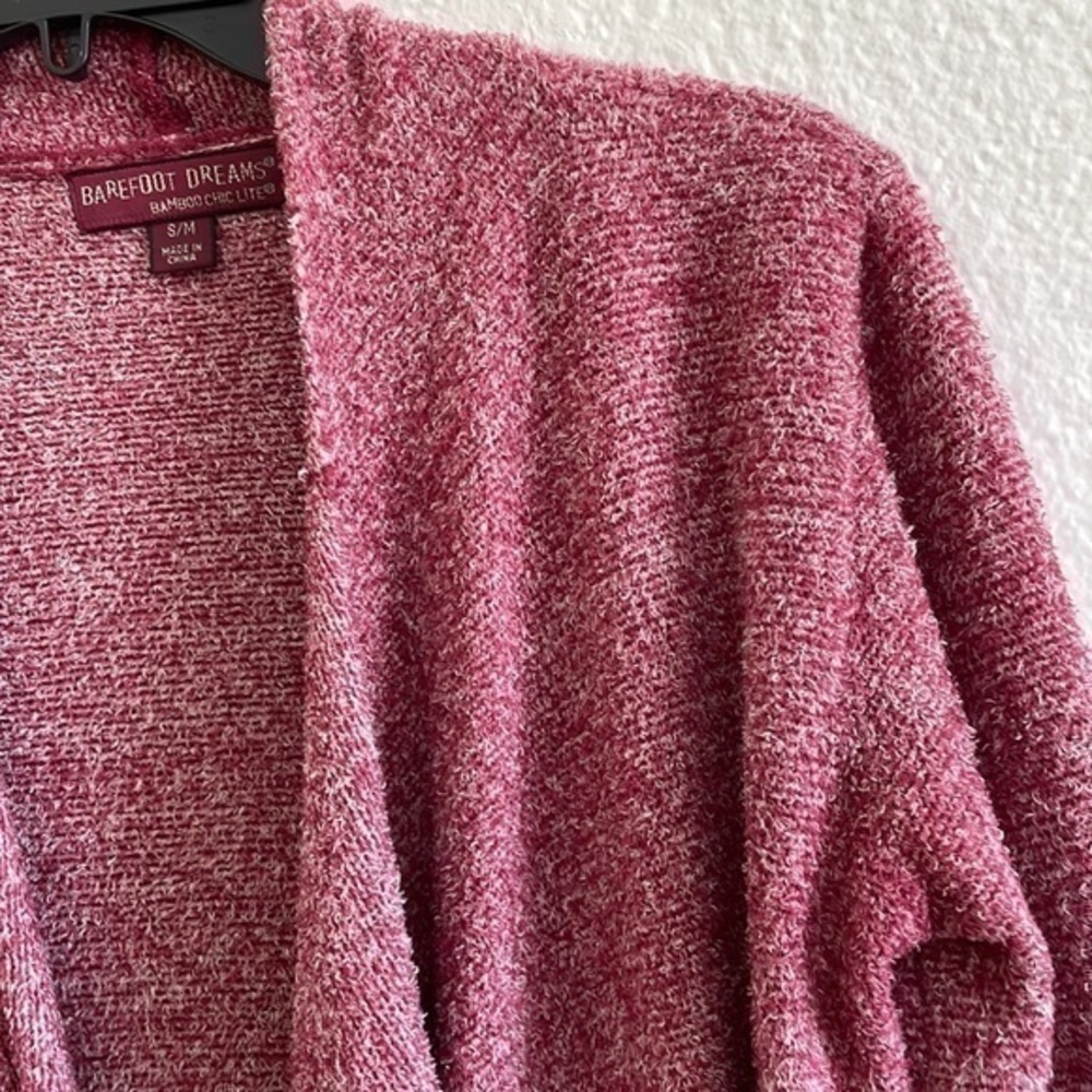 Barefoot dreams, Calypso wrap, bamboo chick lite, s/m cardigan cranberry - Picture 4 of 6